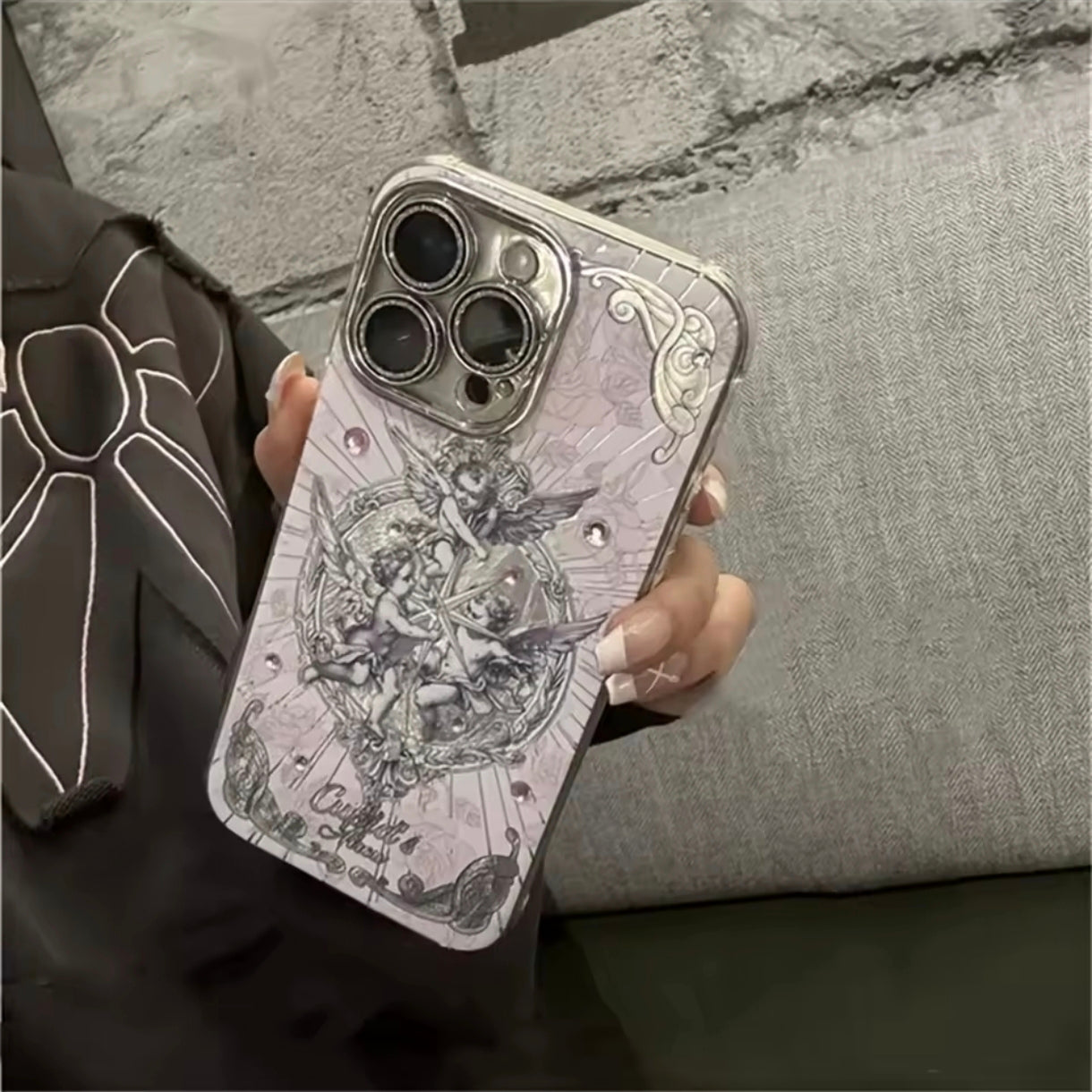 iPhone 14 Pro Max Angel Cupid Printed Case
