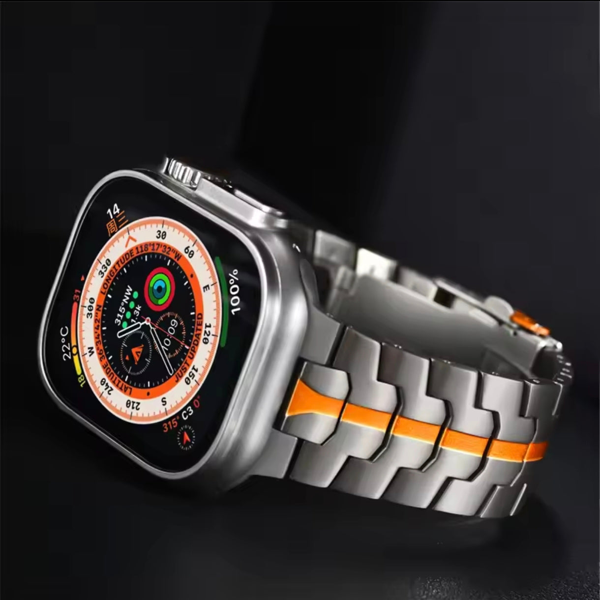 Stainless Steel Watch Band – Fits Apple Watch 6, 7, 8, 9, 10, SE, Ultra Series