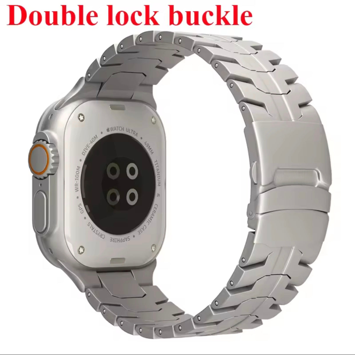 Stainless Steel Watch Band – Fits Apple Watch 6, 7, 8, 9, 10, SE, Ultra Series