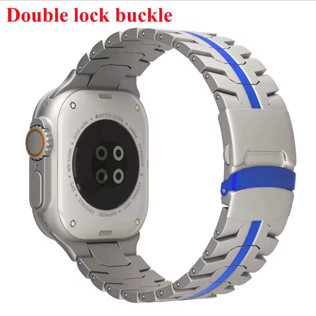 Stainless Steel Watch Band – Fits Apple Watch 6, 7, 8, 9, 10, SE, Ultra Series