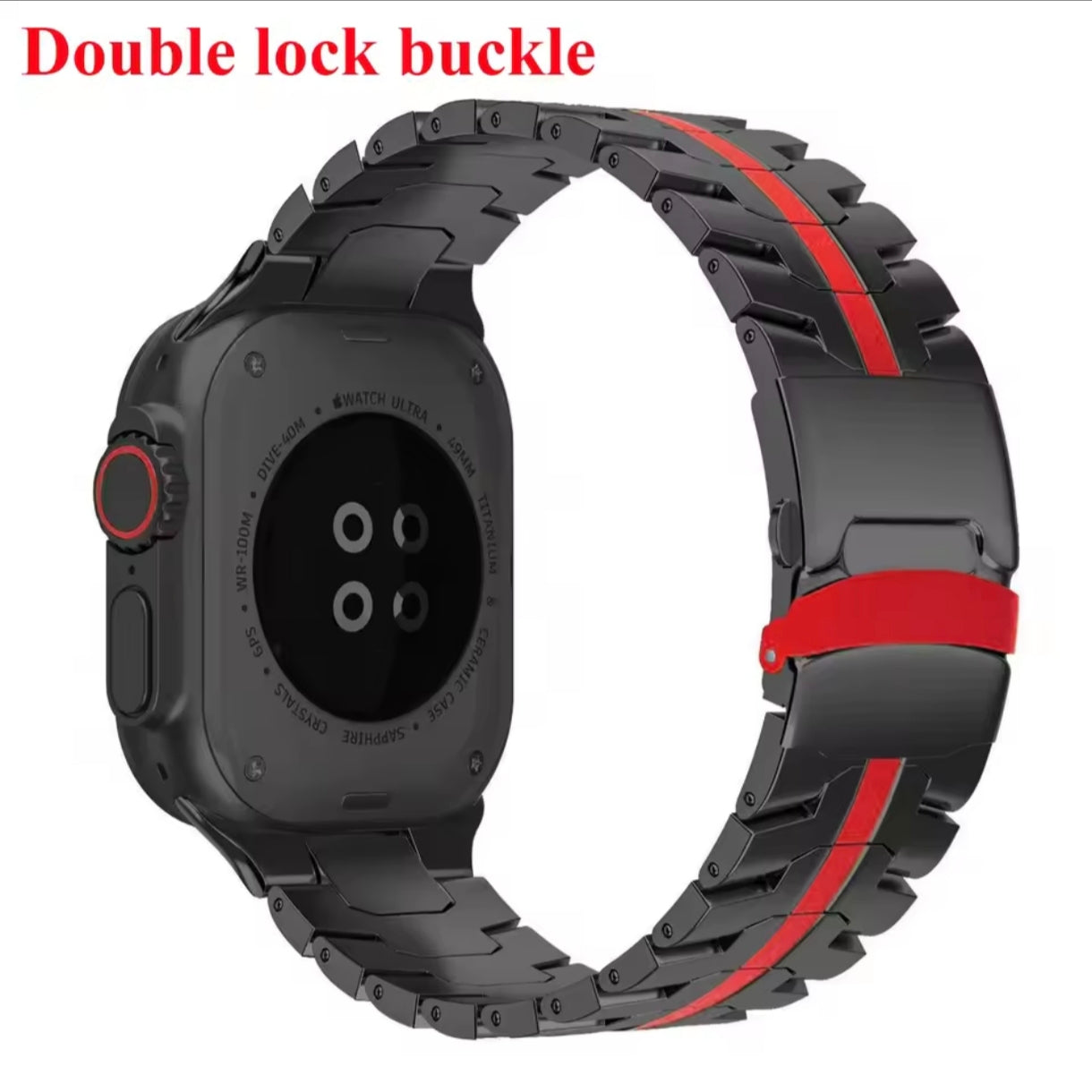 Stainless Steel Watch Band – Fits Apple Watch 6, 7, 8, 9, 10, SE, Ultra Series