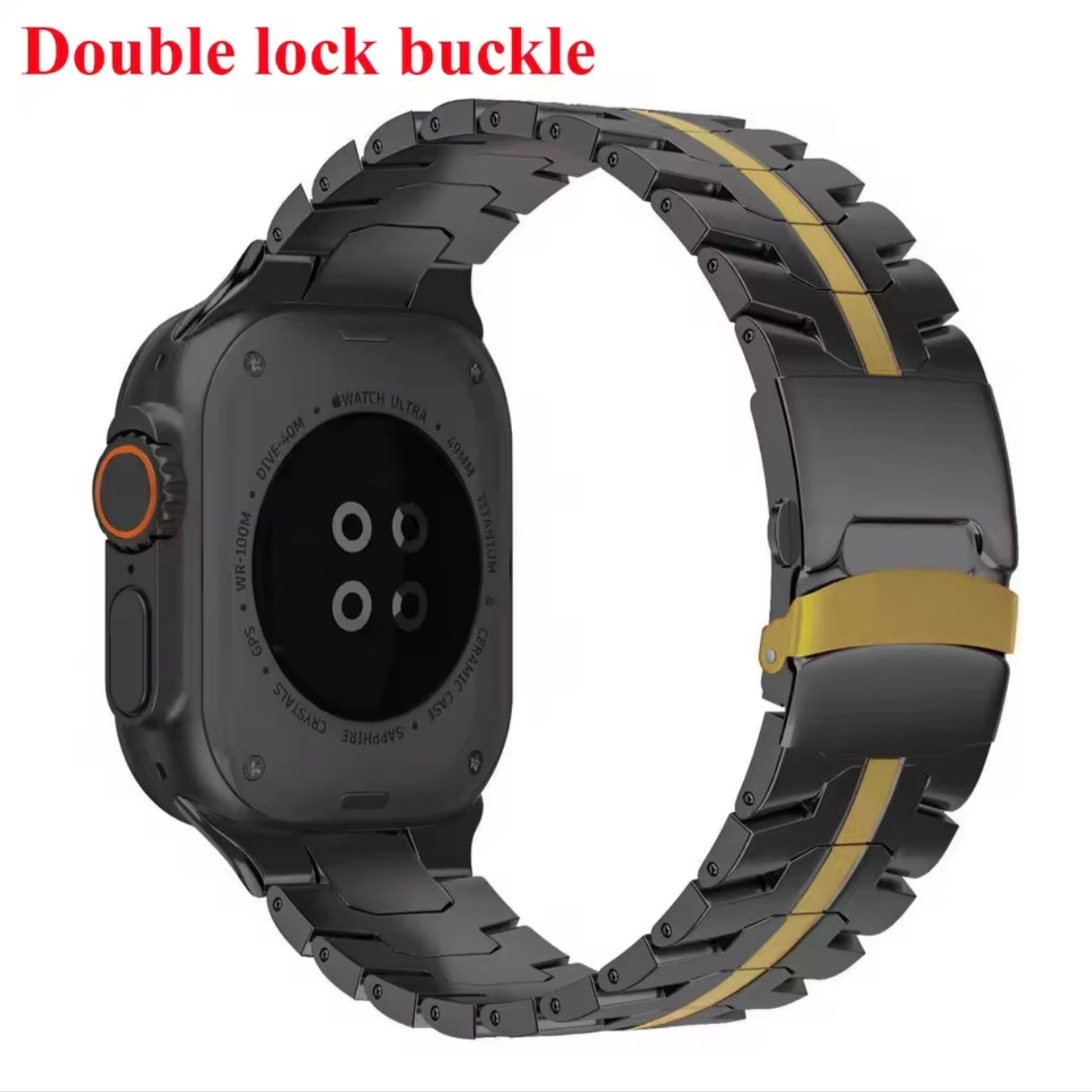 Stainless Steel Watch Band – Fits Apple Watch 6, 7, 8, 9, 10, SE, Ultra Series