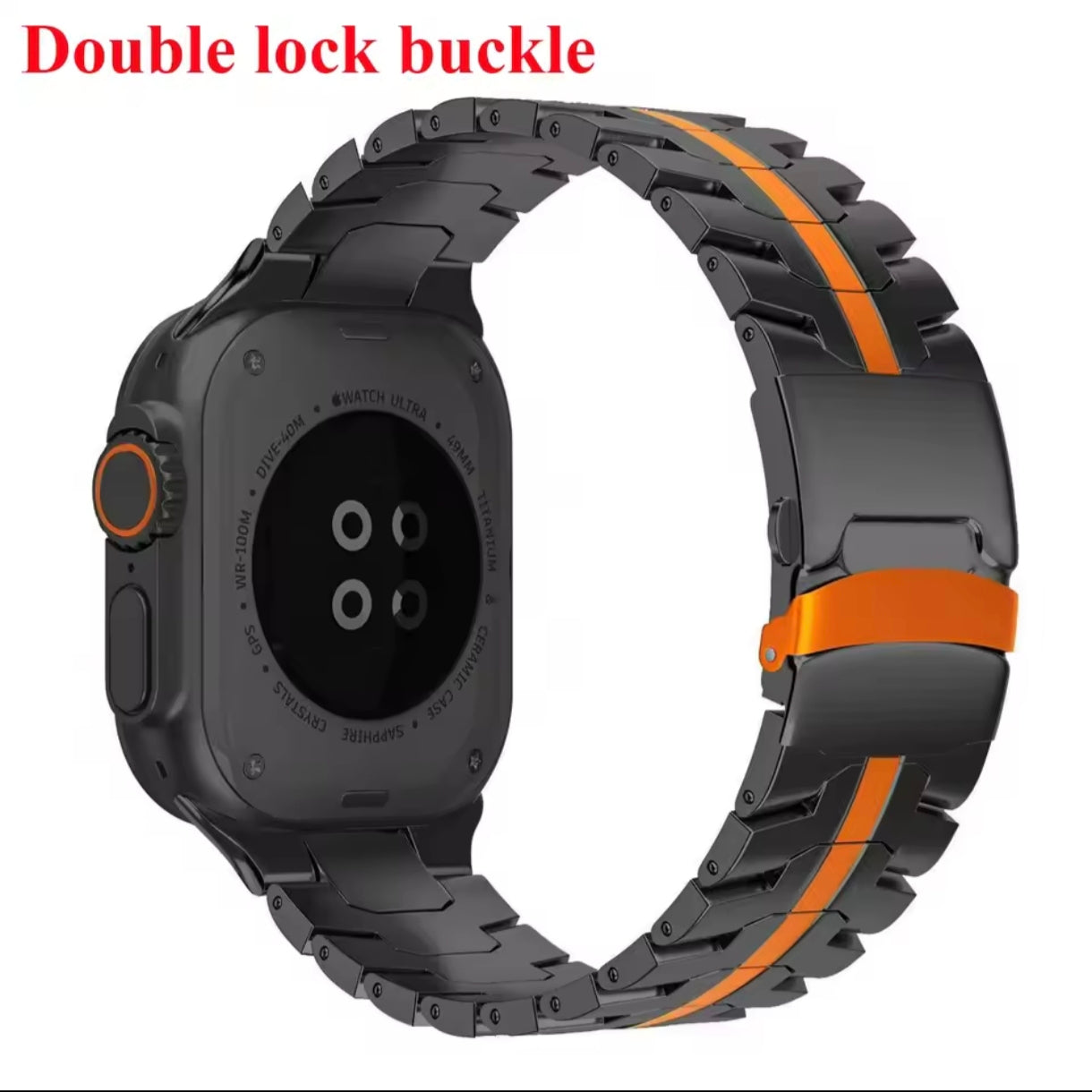 Stainless Steel Watch Band – Fits Apple Watch 6, 7, 8, 9, 10, SE, Ultra Series