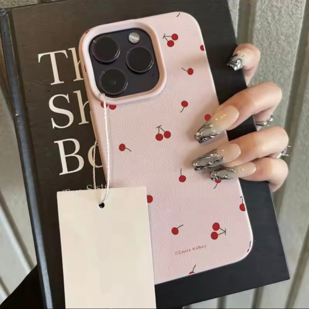 iPhone 12 Pro Max Cherry Printed Silicone Case