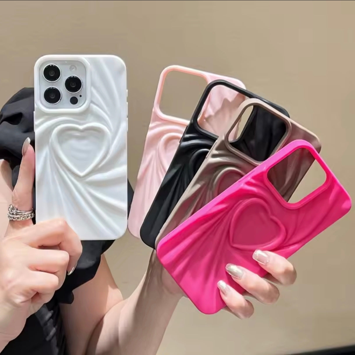iPhone 12 Pro Max 3D Heart Design Case
