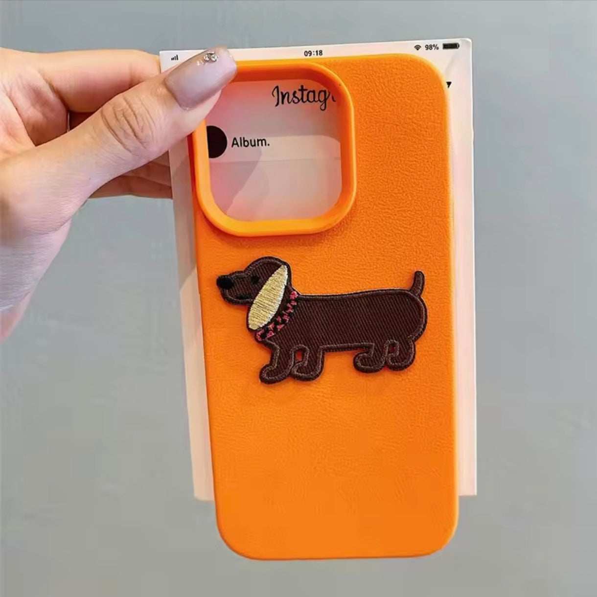 iPhone 12 Pro Max 3D Embroidery Dog Case