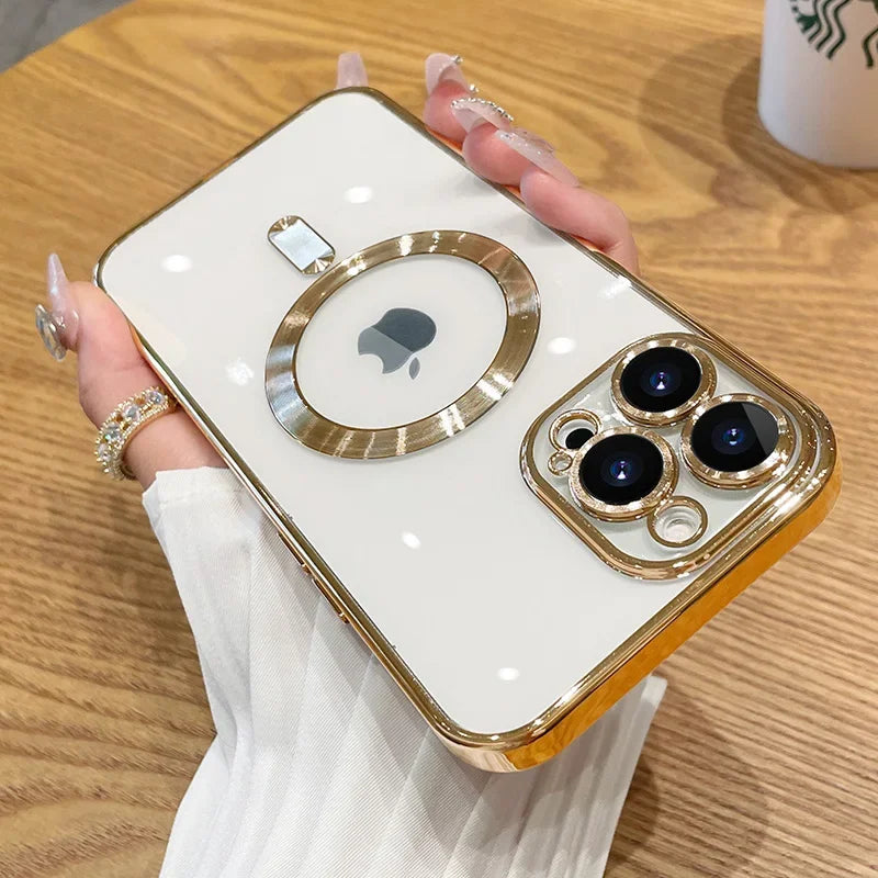 iPhone Transparent Case – Magnetic & Lens Protector