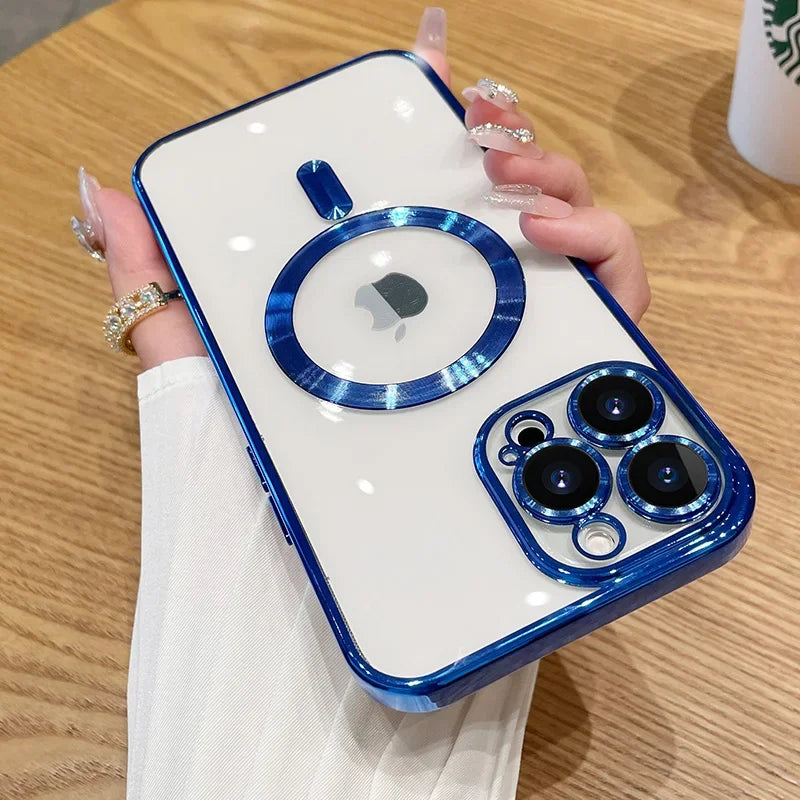 iPhone Transparent Case – Magnetic & Lens Protector