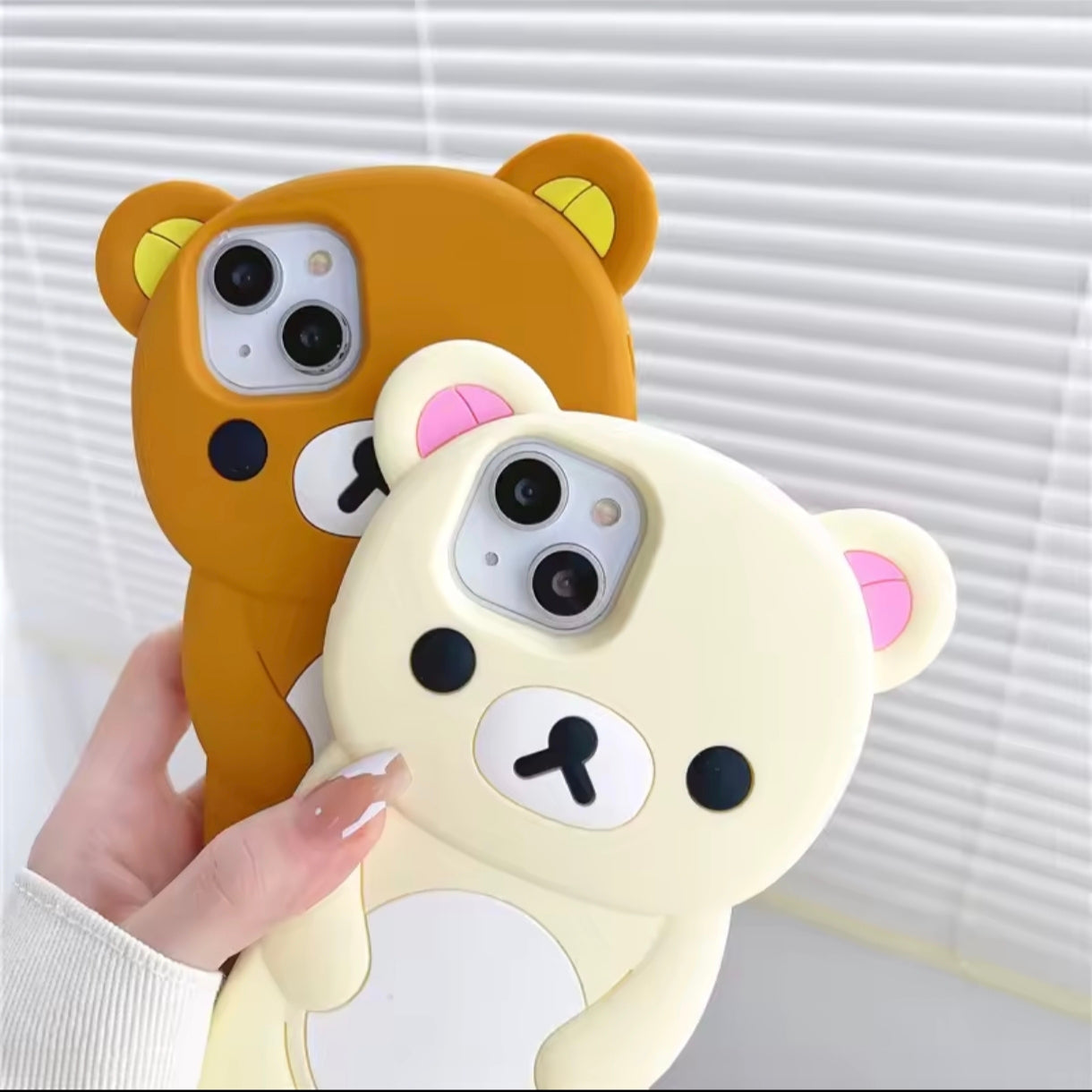 Cute brown bear silicone case for iPhone 12 Pro Max