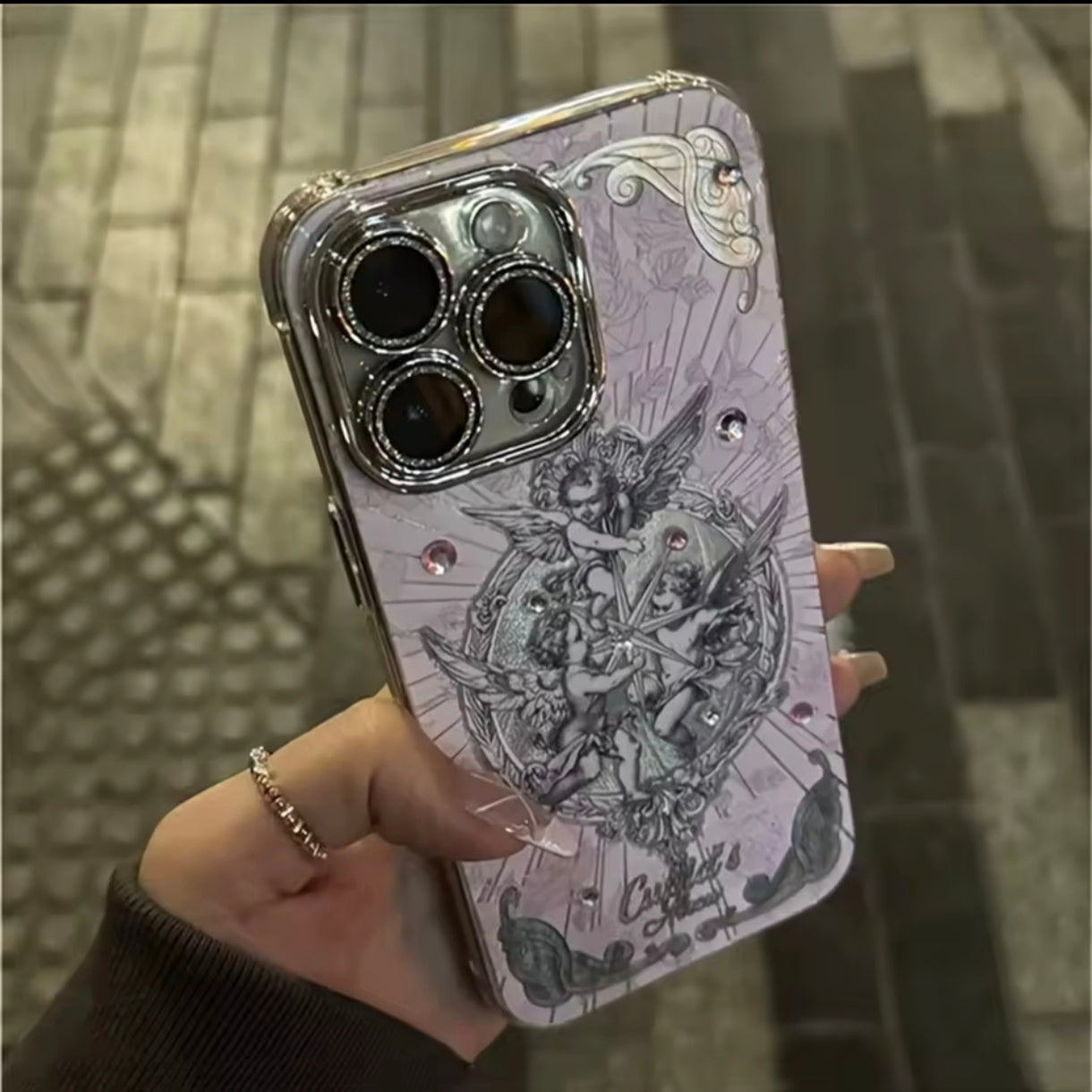 iPhone 14 Pro Max Angel Cupid Printed Case