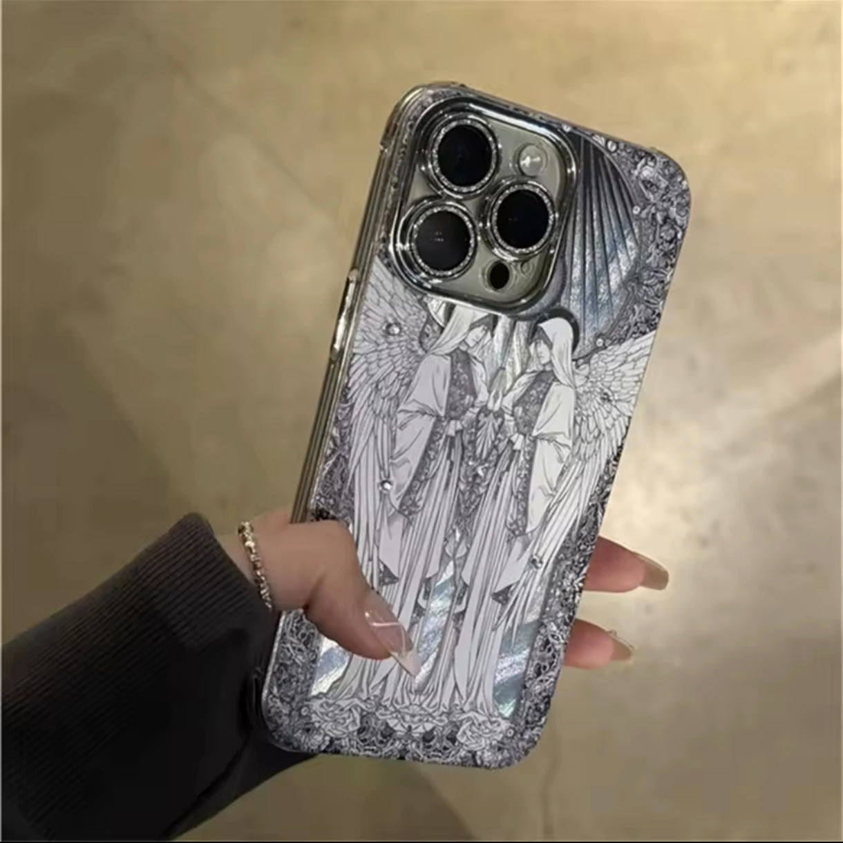 iPhone 14 Pro Max Angel Cupid Printed Case