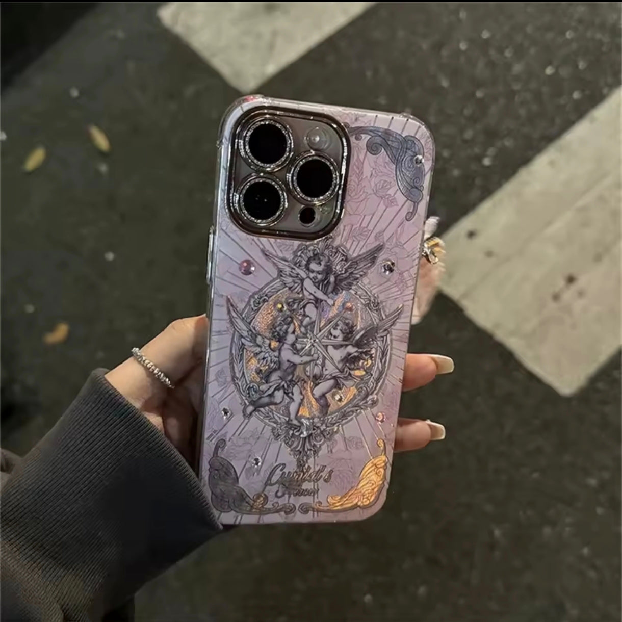 iPhone 14 Pro Max Angel Cupid Printed Case