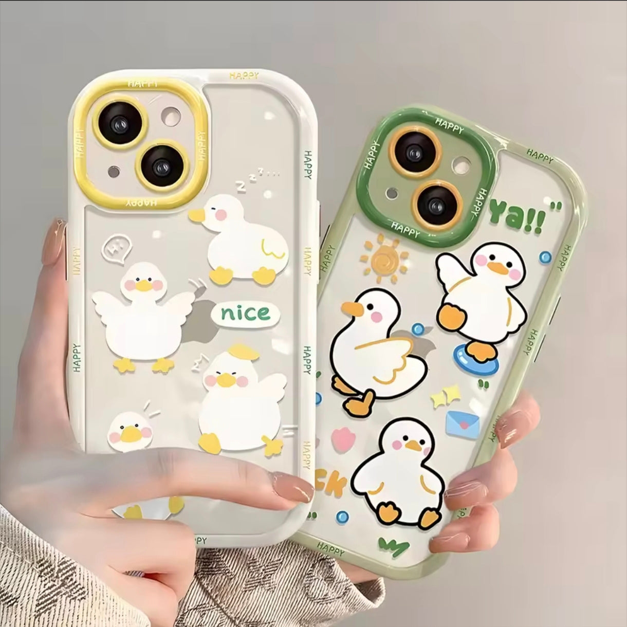 iPhone Case Cute Duck Animal Design – Soft Silicone