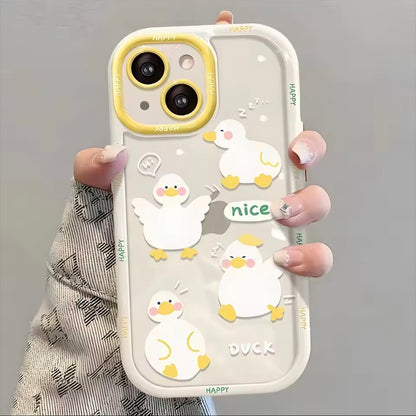 iPhone Case Cute Duck Animal Design – Soft Silicone
