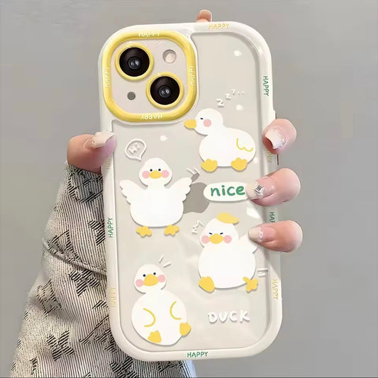 iPhone Case Cute Duck Animal Design – Soft Silicone