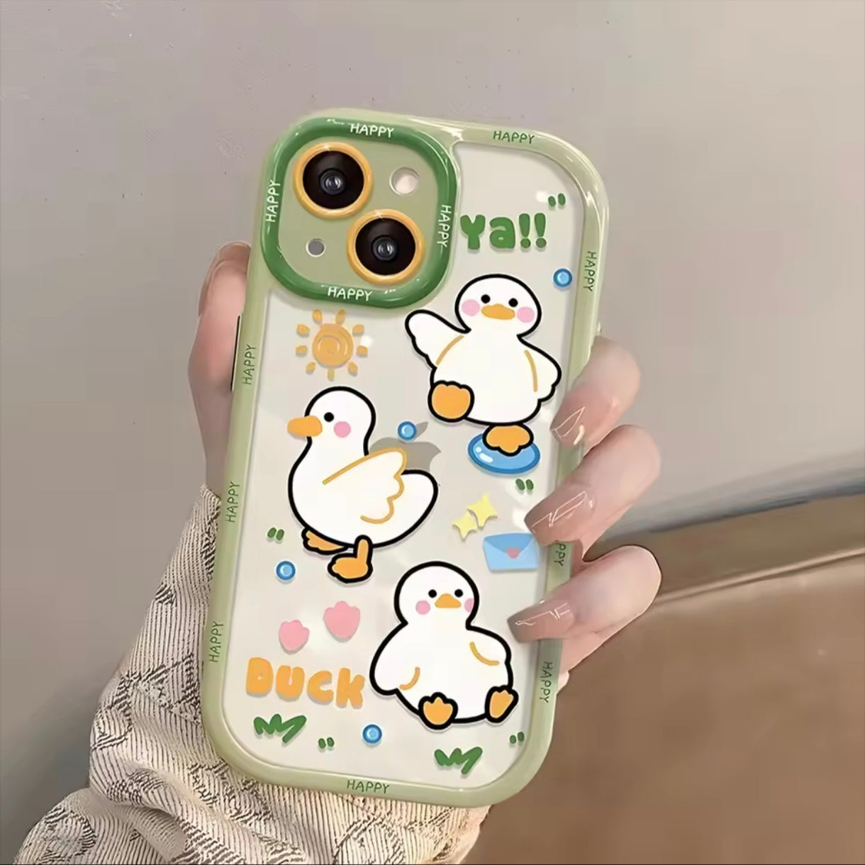 iPhone Case Cute Duck Animal Design – Soft Silicone
