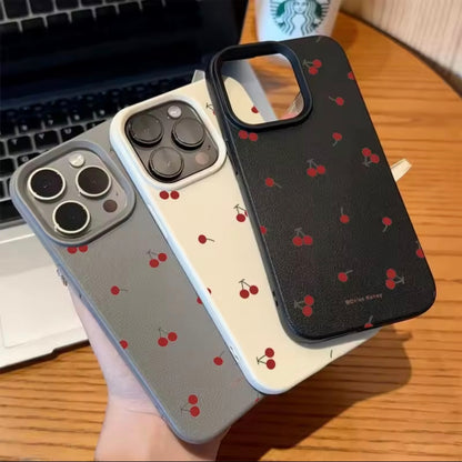 iPhone 12 Pro Max Cherry Printed Silicone Case