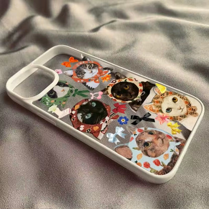 iPhone 12 pro Max Colourful Cat design clear case