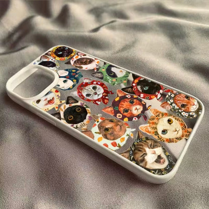 iPhone 12 pro Max Colourful Cat design clear case