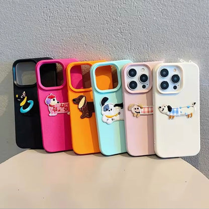 iPhone 12 Pro Max 3D Embroidery Dog Case