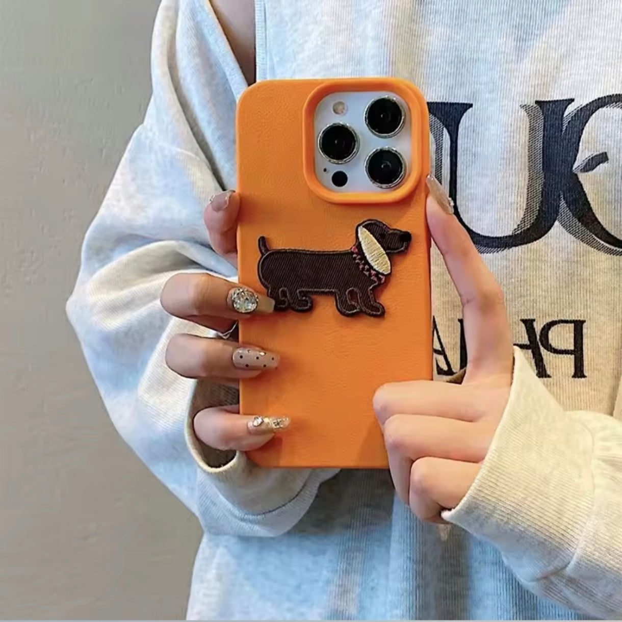 iPhone 12 Pro Max 3D Embroidery Dog Case