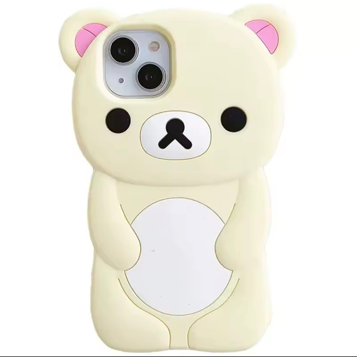 Cute white bear silicone case for iPhone 12 Pro Max