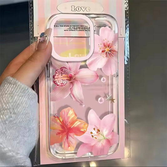 Lily flower print clear case for iPhone 12 Pro Max